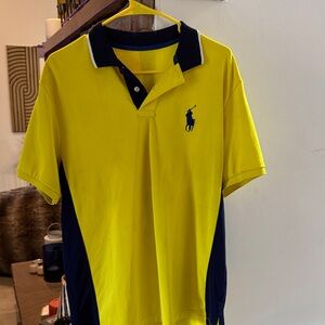 Polo by Ralph Lauren Yellow and Navy Polo Shirt